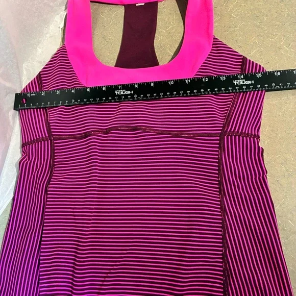 Lululemon Striped Women's Yoga Racerback Scoop Neck Tank Top** - Picture 9 of 11
